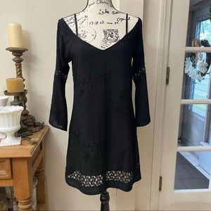 Intu Embroidered Bell Sleeve Dress